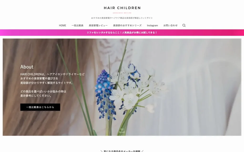 ヘアーチルドレン | おすすめの美容家電やヘアケア商品を美容師が解説していくサイト