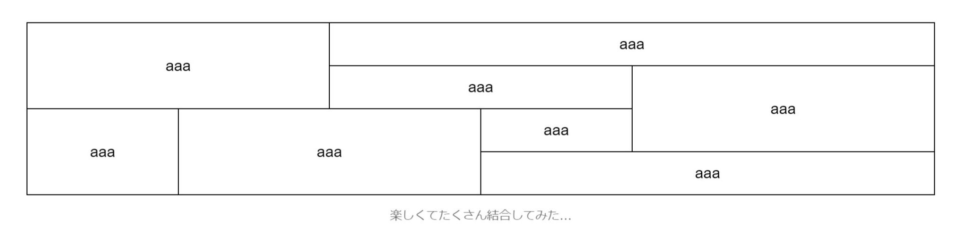 Flexible Table Blockのセルの結合